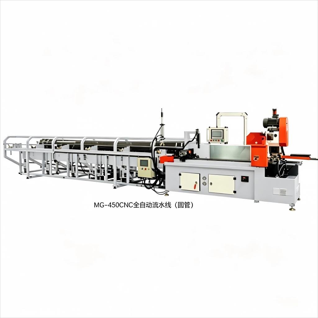 Fully automatic pipe processing production line